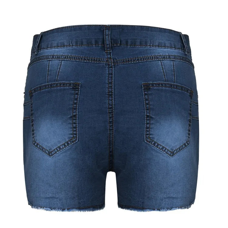 Sexy Hot Slim Denim Shorts Women Fashion Trendy All-match Solid Color Tight High Waist Short Jeans Lady Commuting Cowboy Outfits