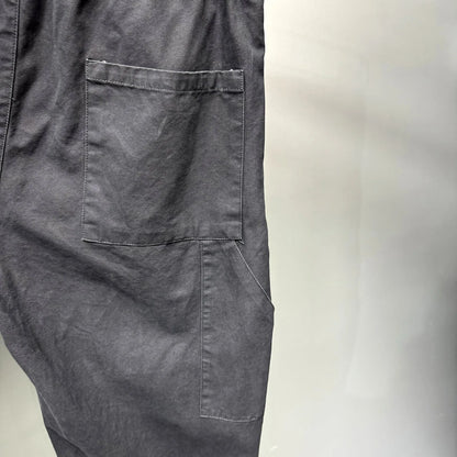 Mens Cargo Pants American Trendy Solid Black Cotton Heavyweight Wide Leg Loose Straight Streetwear Casual High Quality Pants