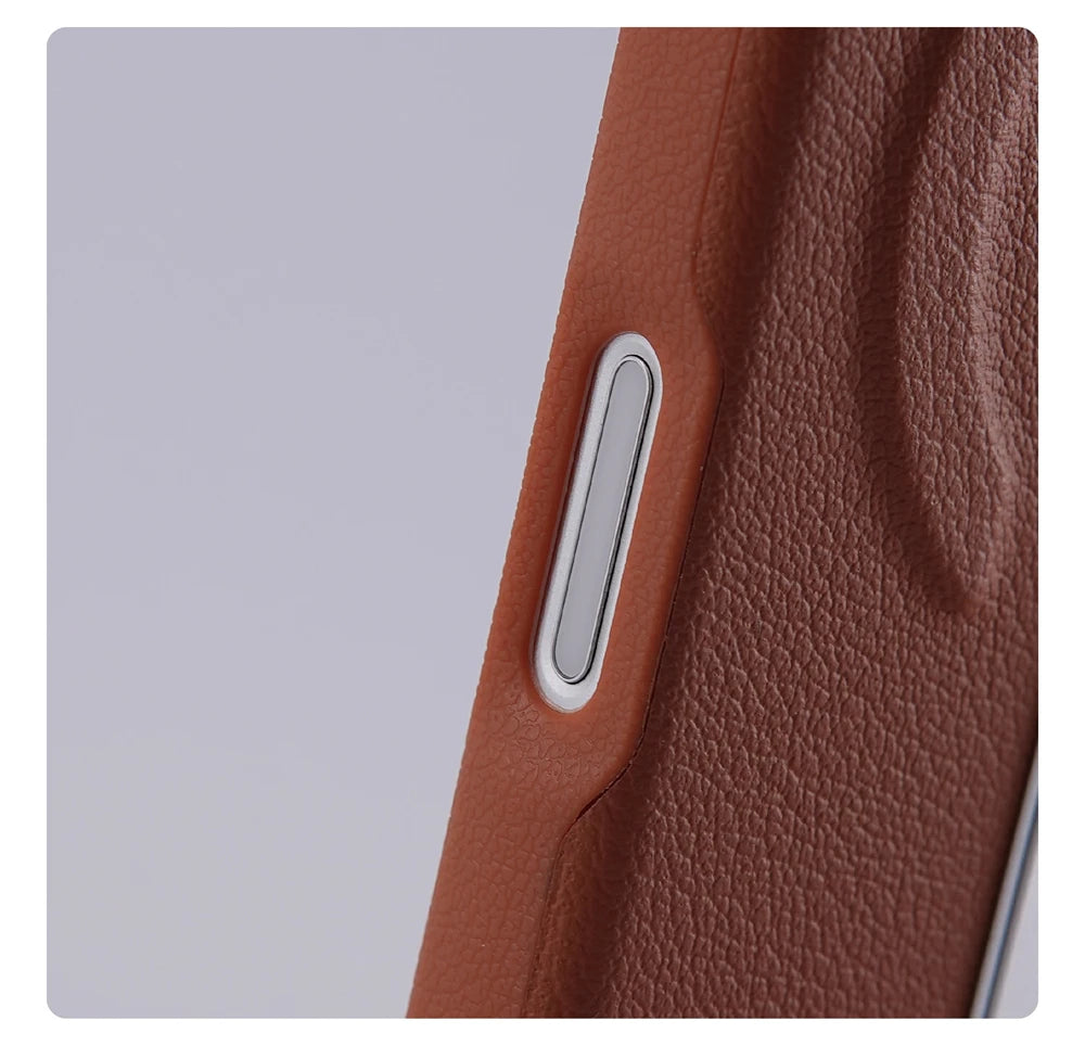 Luxury Rotation KickStand Business PU Leather Case For iPhone 17 Pro Max 16 15 14 13 For MagSafe Magnetic Matte Shockproof Cover
