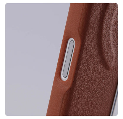 Luxury Rotation KickStand Business PU Leather Case For iPhone 17 Pro Max 16 15 14 13 For MagSafe Magnetic Matte Shockproof Cover