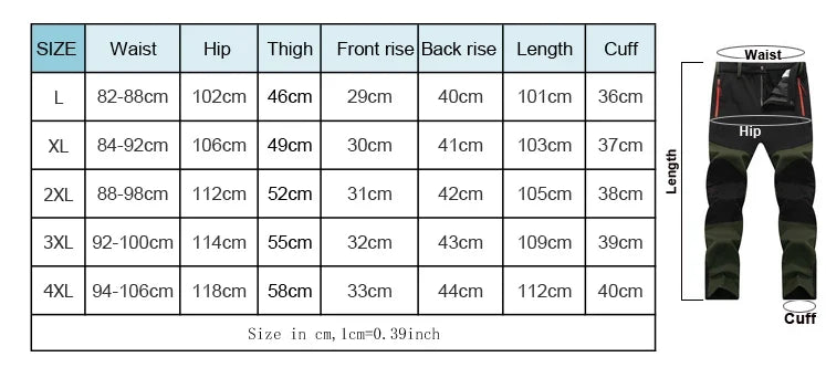 Men Trekking Pants Hiking Snow Autumn Winter Outdoor Soft Shell Thick Cloth Windproof Colorful Warm Camping Trousers