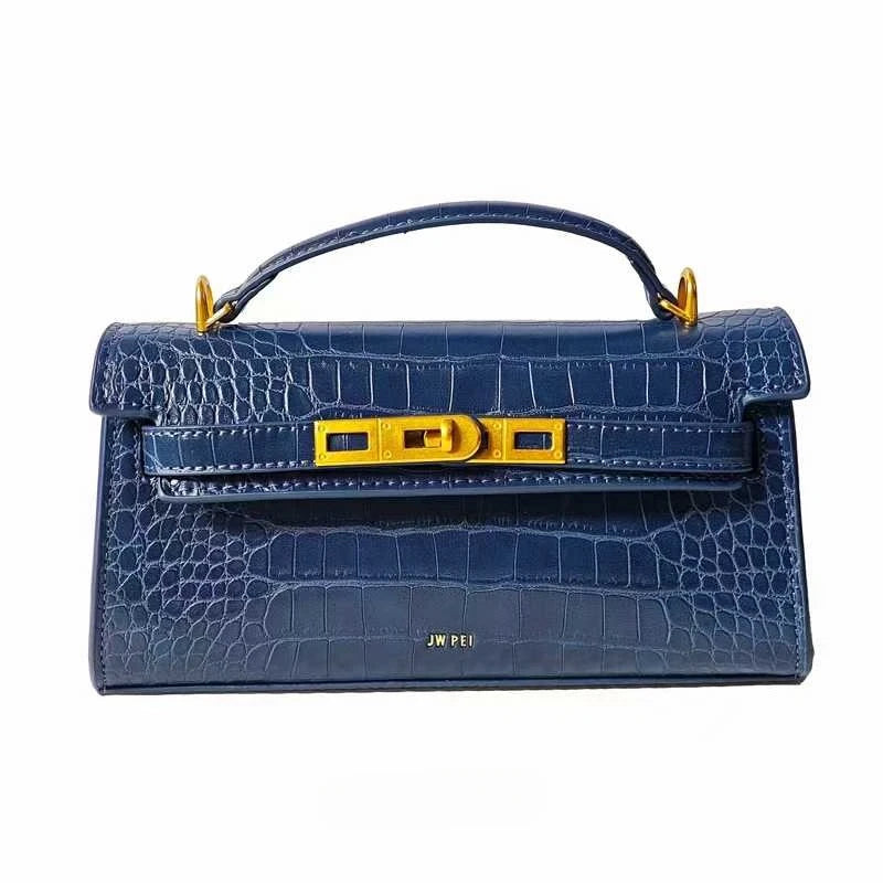 Crocodile Embossed Handbag, Luxury Designer Convertible Purse for Women, Crossbody & Shoulder Bag in New Style
