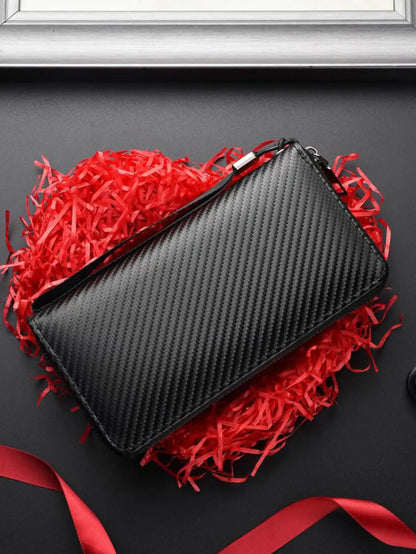 New Hot Casual Pu Zipper Long Wallet Business Large Capacity Multifunction Minimalist Long Wallet Rfid Blocking wallet for Men