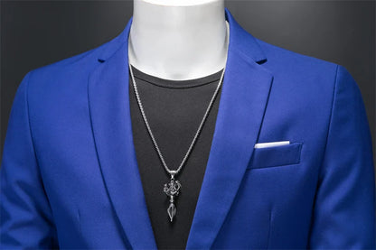 6XL-M (Blazer+Pants) High Quality Business Solid Color Slim Fit Suits 2 Pieces Men's Groom Wedding Social Tuxedos Set 16 Colour