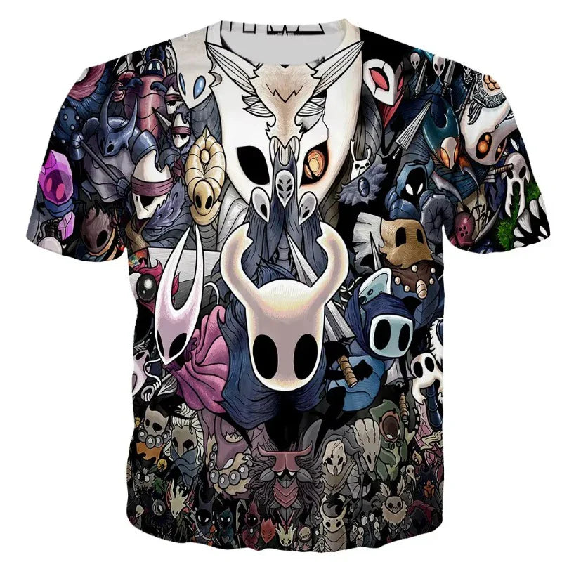 Game Hollow Knight 3D Print T-Shirts Summer Men Women Casual Fashion Oversized Short Sleeve T Shirt Male Tees Tops Man Clothing