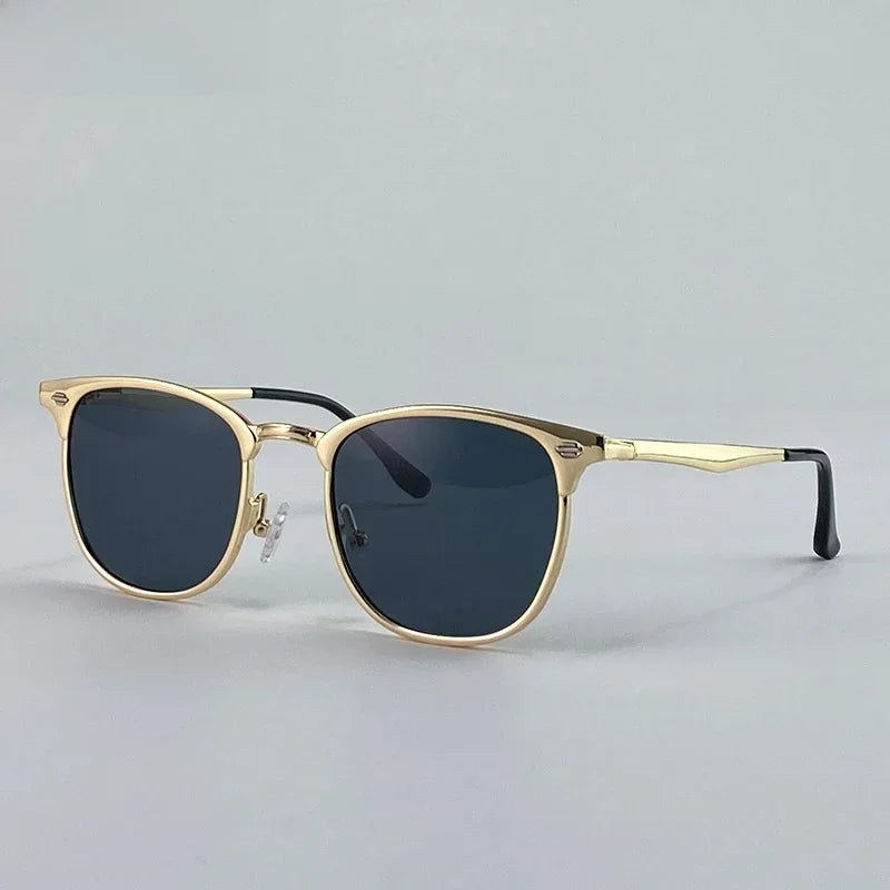 New Arriavl Square Sunglasses Men 2026 Luxury Brand Metal Frame Retro Punk Sun Glasses Male Driving Shades Vintage Eyewear UV400