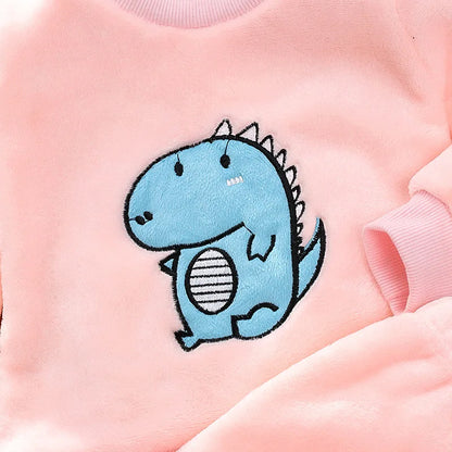 New Autumn Winter Baby Clothes Children Sleepwear Girls Fashion Cartoon Long Sleeve Top Pants Toddler Boys Costume Kids Pajamas