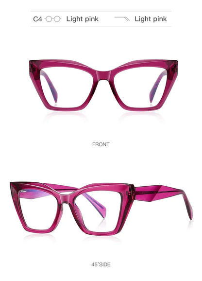 Fashion Personalized Glasses Anti-blue Light Cat Eye Reading Glasses Can Be Customized Prescription Ladies Eyeglasses 2167