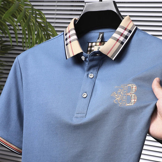 Luxury brand short sleeve men's polo shirt hot selling in summer classic embroidery high-end breathable cotton golf top T-shirt