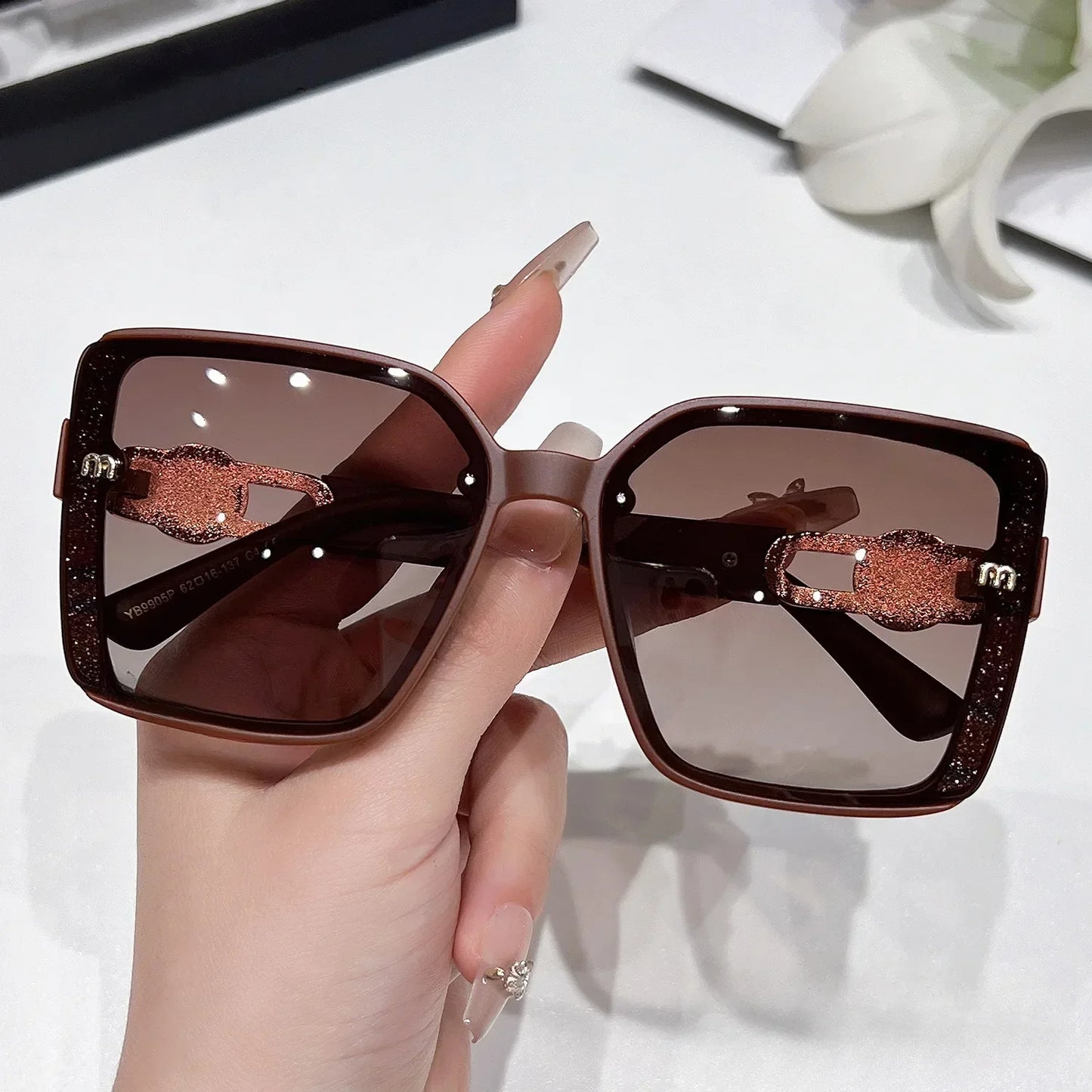 New High Quality Fashion Polarized Sunglasses Women  Vintage Square Sun Glasses Female Ladies Gafas De Sol UV400 Glasses Men