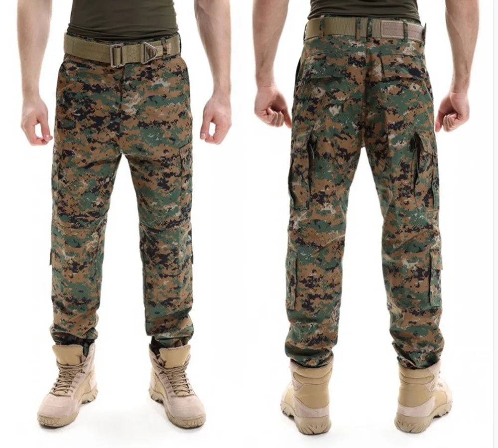 Men's Uniform Camouflage Tactical Multicam Cargo Pants Army Combat Long Trousers Fisthing Climbing Hunting Pants