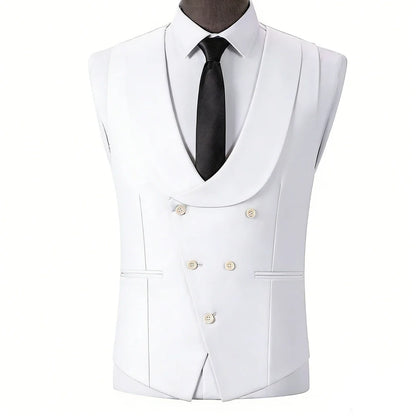 Men Vest Light Champagne With Lapel Solid Waistcoat For Wedding Banquet Prom Business Work Office Casual Daily Men Suit Vest
