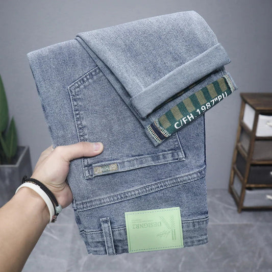 Hot Summer Jeans for Men, Trendy Korean Style, Slim Fit