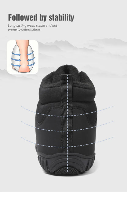 New Winter Booties Outdoor Waterproof Barefoot Boots For Men Ankle Boots Plush Warm Snow Shoes Non-slip Casual Sneakers Big Size
