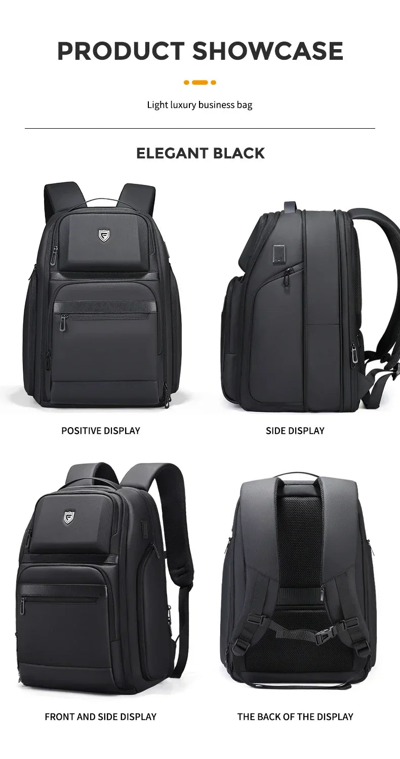 Men 36L Business Backpack USB Waterproof  Multi Pocket Backpacks Fit 17.3 Inch Laptop