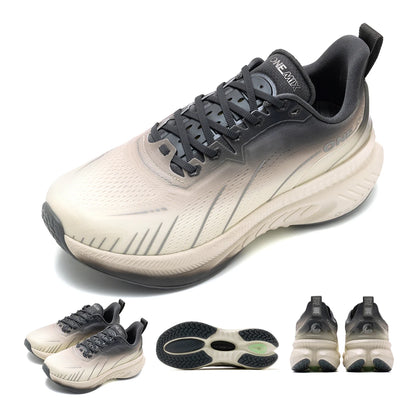 Bumper Elite Men Cushioning Running Shoes Heavy Duty Non-Slip Outdoor Athletic Sneakers Lace-Up Sport Shoes for Marathon