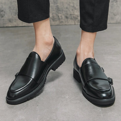 2026 Man Split Leather Shoes Rubber Sole Man Business Office Male Dress Lether Shoes Genuine Leather Wedding Party Shoes Plus 46