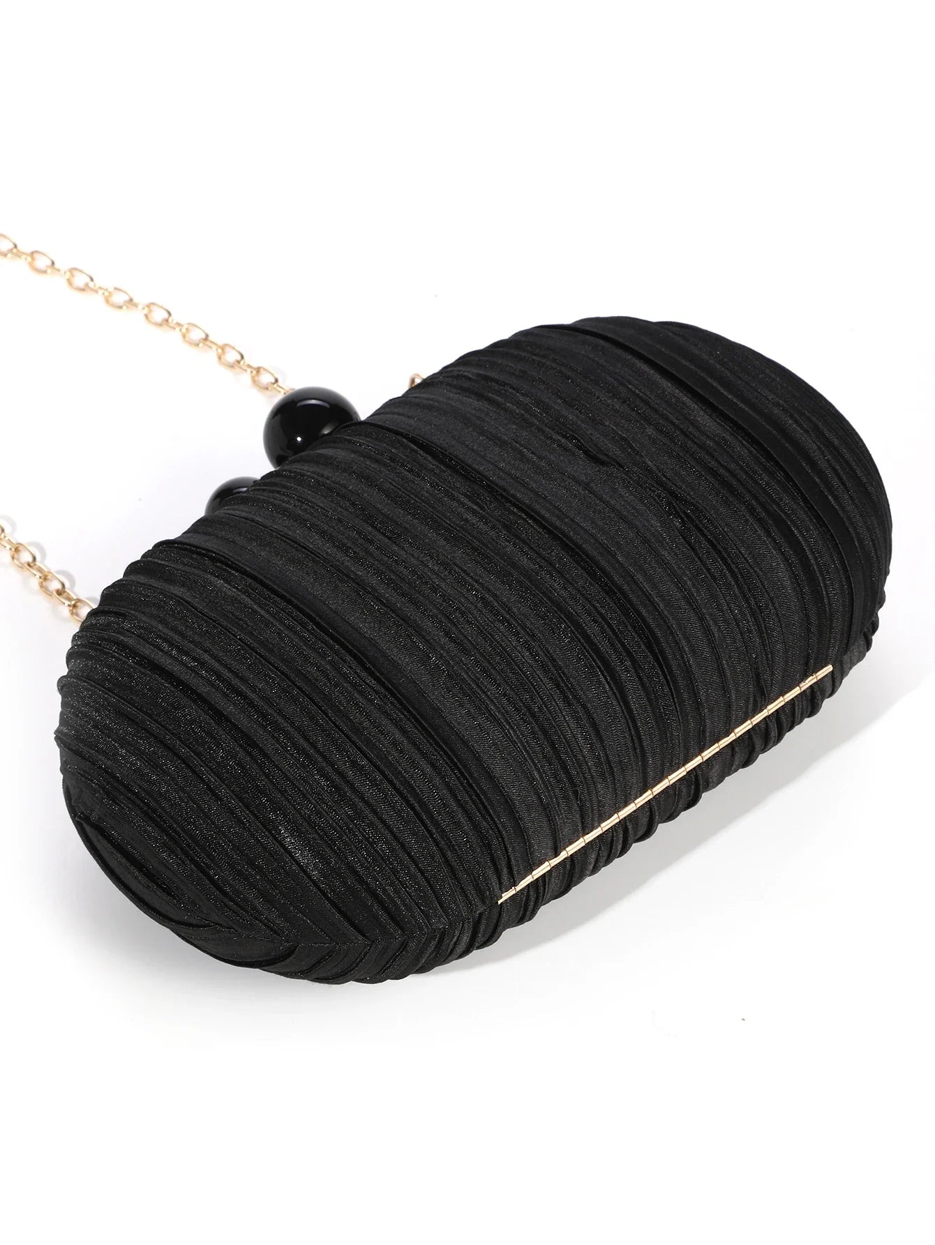 Elegant Satin Pleated Handbag 2025 New Niche Design Bridal Princess Ladies' Evening Bag Ceremony Cloth Round Purses and Clutches