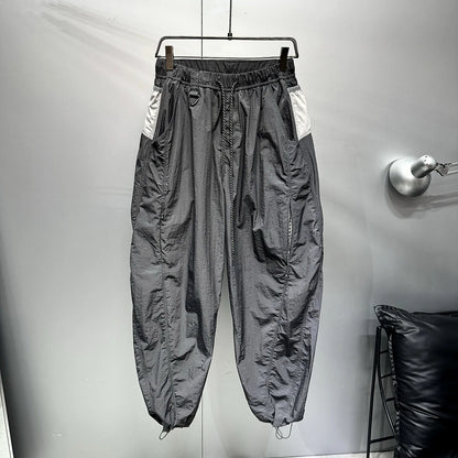 Mens Jogger Pants Outdoor Lightweight Water Repellent Quick Dry Functional Hiking Loose Baggy Trendy Cuffed Sweatpants Fashion