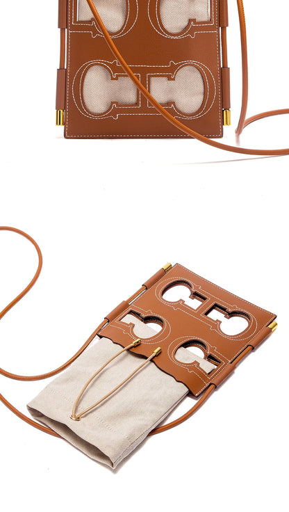 Woman Boston Bag Autumn New Simple Brown Shoulder Bag High Quality Texture Handbag yua  Women's Mobile Phone Bags