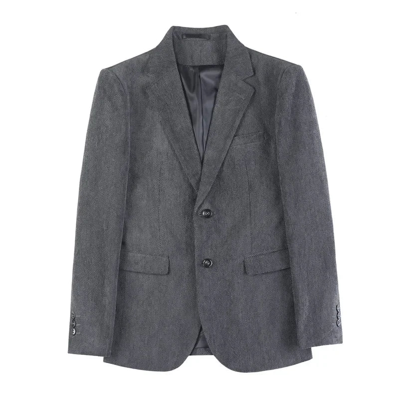 British Style Solid Color Slim Suit Jacket Men Fashion Casual Business Blazers Coats High Quality Social Wedding Elegant Jackets