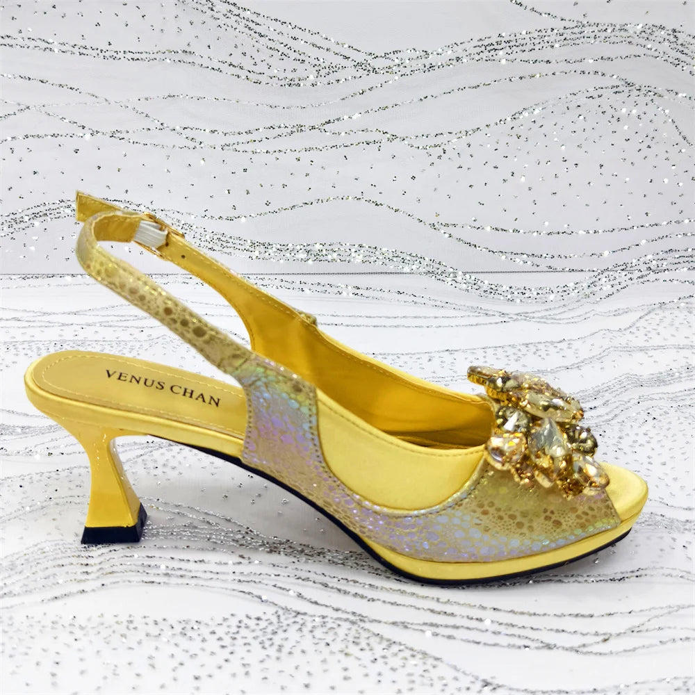 2025 Fashionable Orange Open Toe Women's Sandals with Matching Bag Set - Perfect for Weddings and Parties