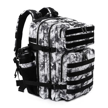 45L/35L/25L Tactical Backpack for Men and Women Waterproof Athlete Gym Outdoor Bag Travel Hiking Rucksack with Bottle Holder