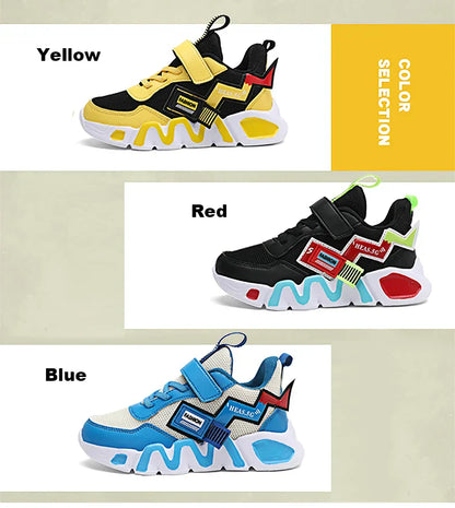 Yellow Boys Basketball Shoes Soft Non-slip Kids Sneakers Thick Sole Children Sport Shoes Outdoor Girls Trainer Basketball