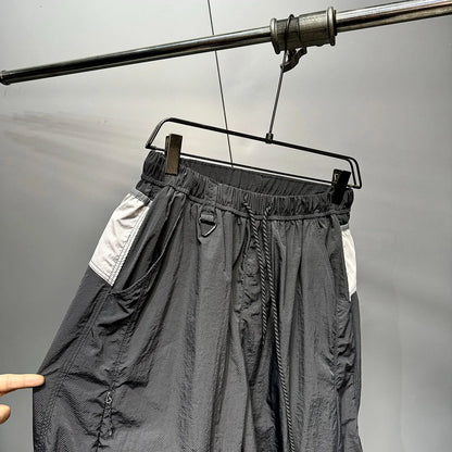 Mens Jogger Pants Outdoor Lightweight Water Repellent Quick Dry Functional Hiking Loose Baggy Trendy Cuffed Sweatpants Fashion