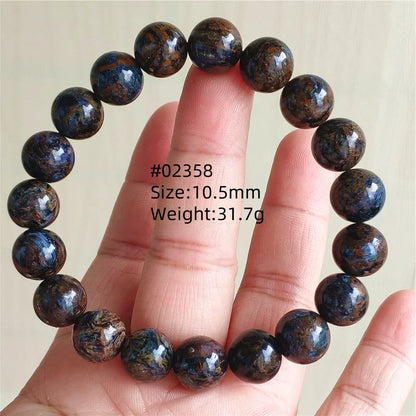 Natural Blue Pietersite Bracelet Women Men Beads Round Beads Chatoyant Cat Eye Fire Pietersite Namibia AAAAAA