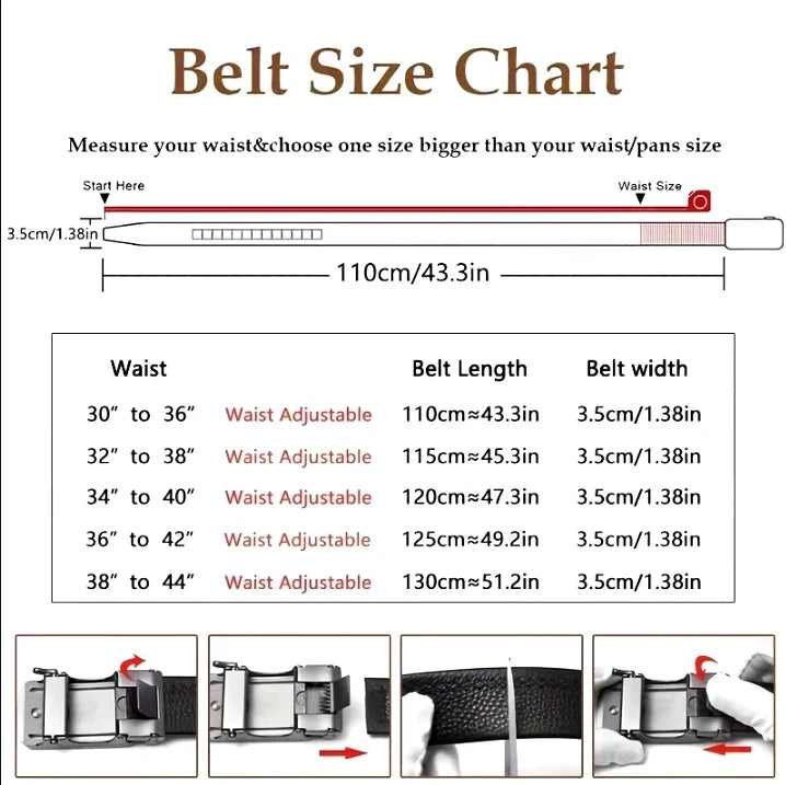 Luxury Brand Men's Belt High Quality Genuine Leather Belt Men Automatic Belt Business Casual Belt for Men