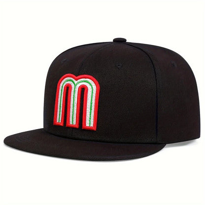 Unisex M Letter Embroidery Hip-hop Hats Outdoor Adjustable Casual Baseball Caps Sunscreen Hat