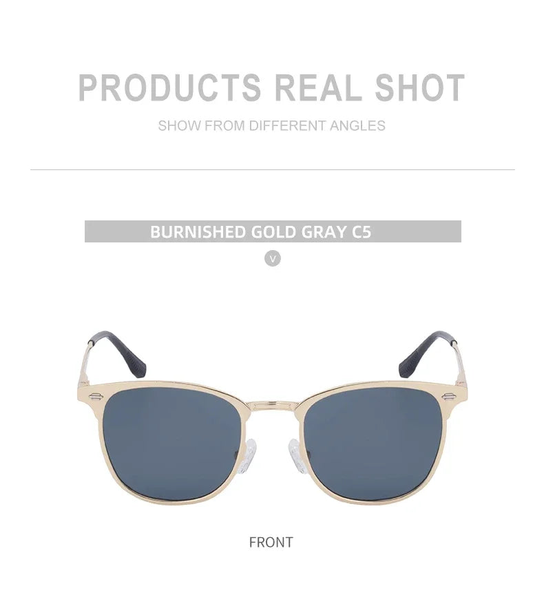 New Arriavl Square Sunglasses Men 2026 Luxury Brand Metal Frame Retro Punk Sun Glasses Male Driving Shades Vintage Eyewear UV400