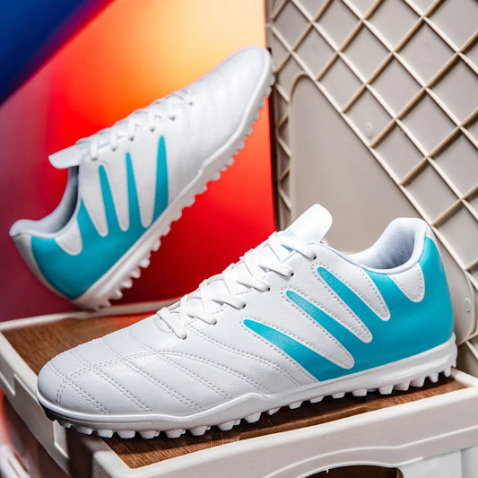 Kid Friendly TF Turf Soccer Boots Soft PU Fabric Rubber Non-slip Sole Abrasion Resistant For Campus Sports Activities