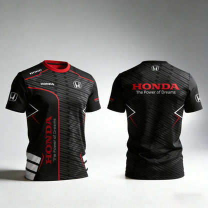 HONDA Racing T-shirt Honda Racing Team Surrounding T-shirt Sports Fitness Outdoor Activities Leisure Daily Trendy Short Sleeve