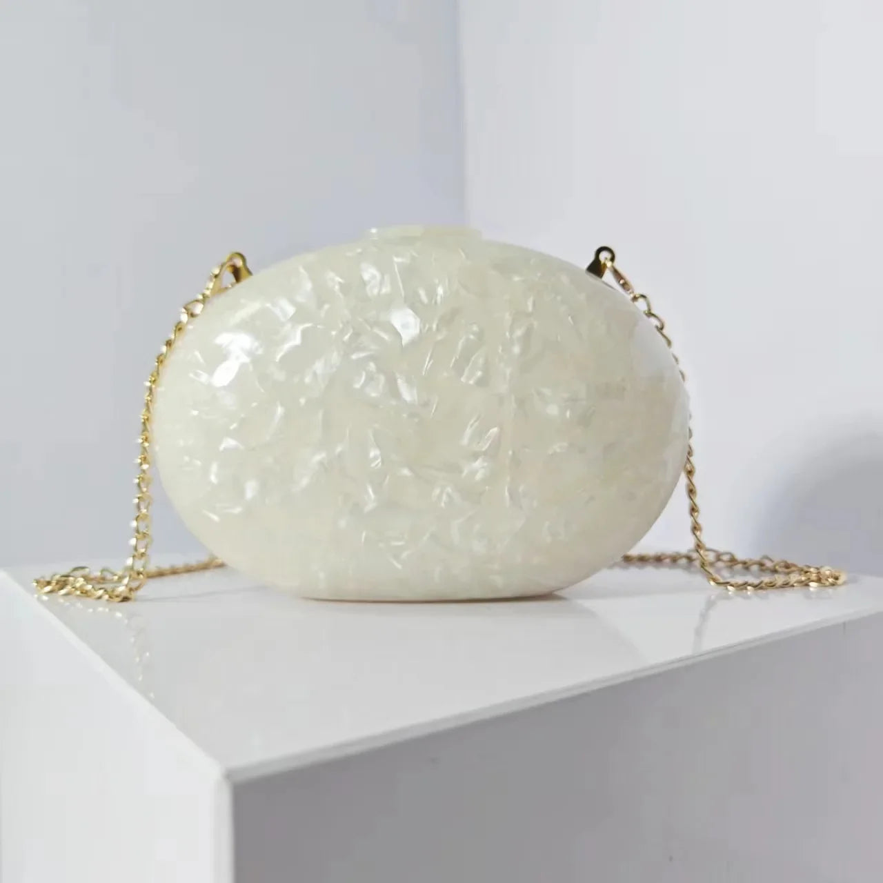 Oval Acrylic Wedding Evening Clutch Party Bag For Women Luxury Designer Handbag And Purse 2024 New In Fashion Shoulder Crossbody