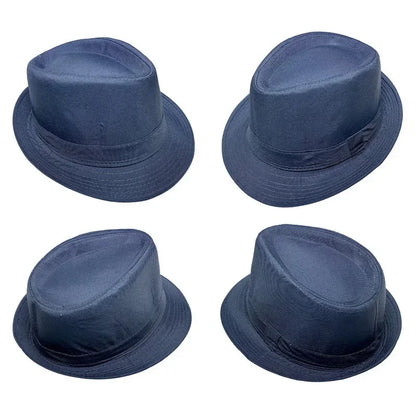 Summer Solid Bright Color Sun Hat British Jazz Hat Top Hat Men's Top Hat Winter Middle-aged and Elderly Jazz Warm Hat Fedora Hat