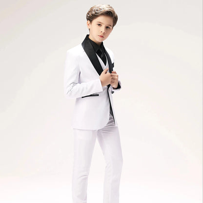Back-to-school Boys Suit 3 Piece Jacket Vest Trousers Pants Children's Tuxedo Wedding Suit Classic Formal Dress Slim Teen Suit