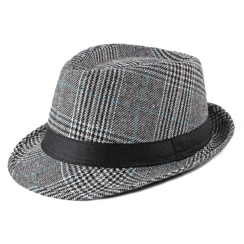 Spring Summer Wool Wedding Hat for Mid-Aged Men Couple Fashion Autumn Winter Party Plaid Luxury Design Jazz Hat Fedora Hat Women