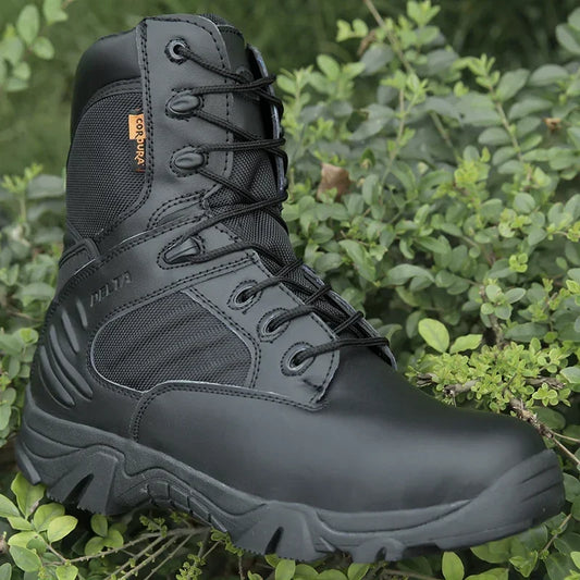 Tactical Mens Boots Special Force Leather Waterproof Desert Combat Ankle Boot Work Shoes Plus Size 39-47