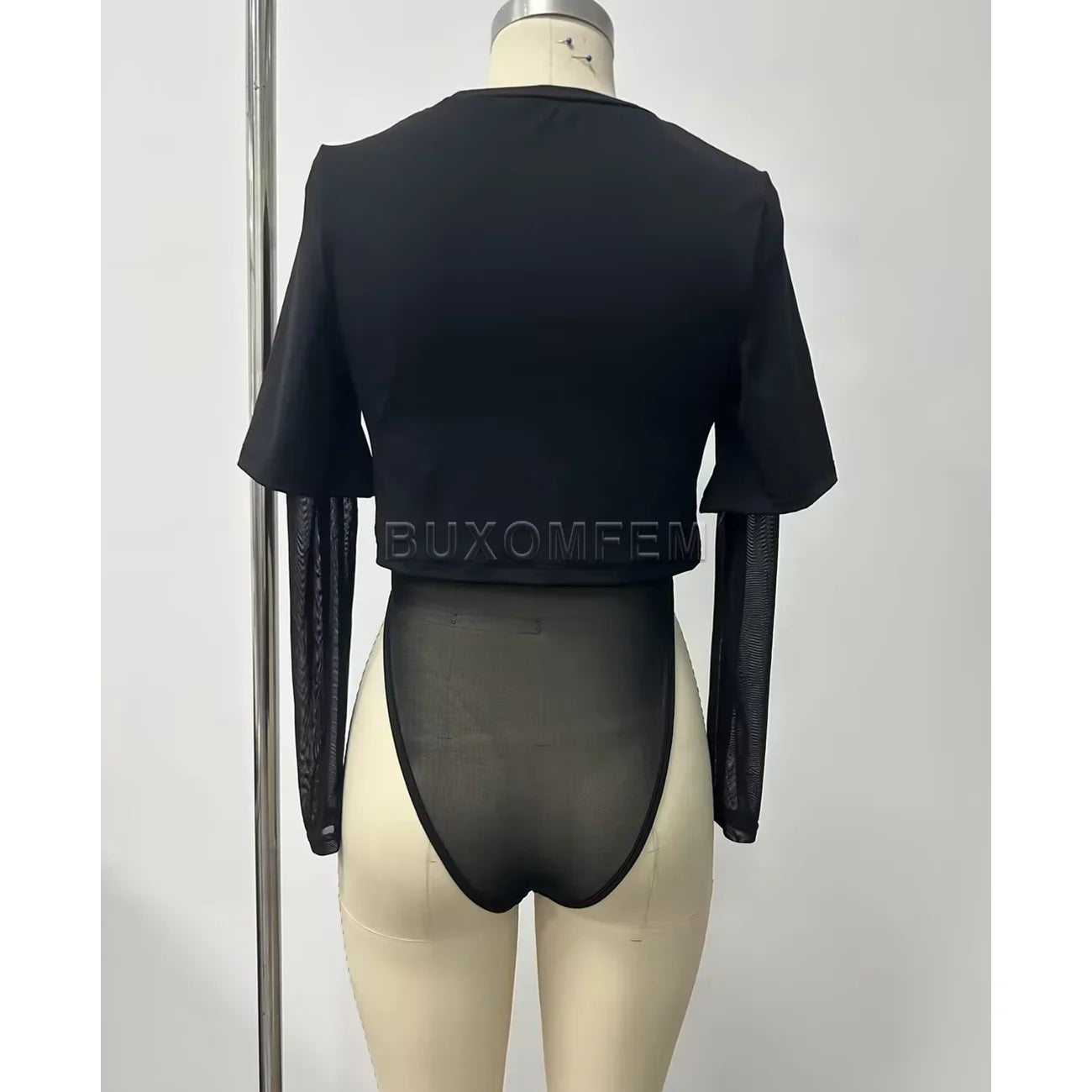 Ladies Sexy Mesh Tight Fitting Short Sleeved Shpaer Women's Lace Bodysuit T-shirt 2025 New Stylish Triangle Shapewear Outwear