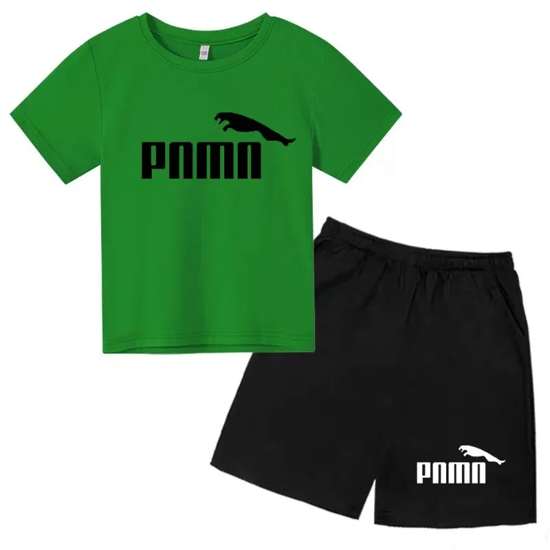 Des vêtements esthétiques pour les enfants de 3 à 12 ans, T-shirt imprimé avec des lettres, blouse à manches courtes et pantalon