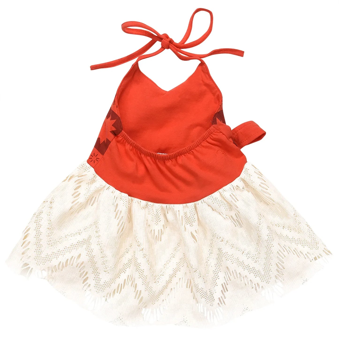 Baby Girls Dress Up Moana Costume Toddler Kids Summer Princess Dress Children Halter Dress Backless Carnival Halloween Clothes