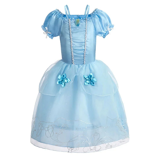 Children Halloween Disguise Aurora Cinderella Disney Princess Costume Festival Dress up Kids Girls Sleeping Beauty Frock 1-12Yrs