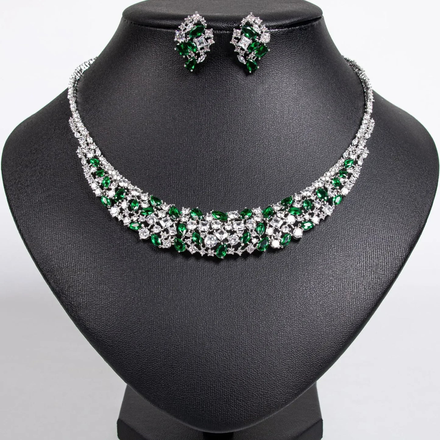 Pop Hot Stereo Jewelry Oil Painting Necklace Earrings Premium Multi-Color 2-Piece Wedding Travel Women's Holiday Gift M-1000