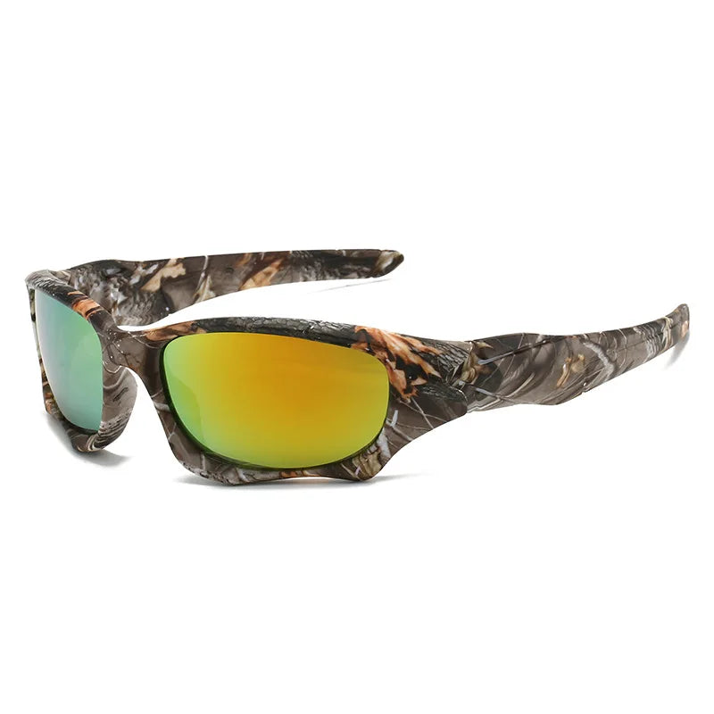 New UV400 Punk Men's Fashion Sport Sunglasses Cycling Driving Tactical Windproof  Coated Frame Fishing Riding Sun Glasses