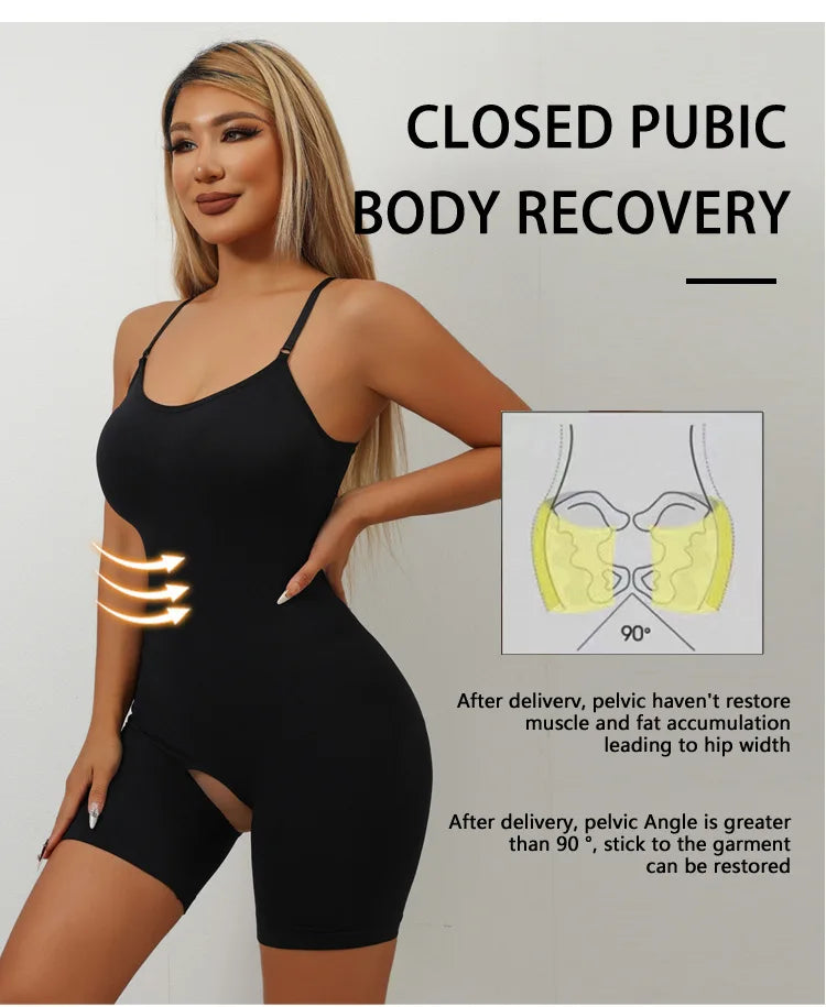 Bodysuit Shapewear Women Tummy Control Full Body Shaper Seamless Open Crotch Shorts Waist Trainer Butt Lifter Slimming Underwear