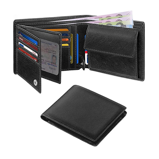 Portefeuilles pour hommes, portefeuille fin multifonctionnel anti-RFID avec 15 emplacements pour cartes de crédit