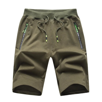 Men Summer Knit Cotton Knee Length Shorts Men Loose Sports Casual Pants Men Plus Size Breathable Lightweight Five Point Trousers