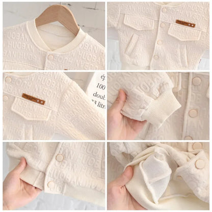 New Autumn Baby Clothes Set Children Boys Long Sleeved Suit Jacket T-Shirt Pants 3Pcs/Set Toddler Letter Costume Kids Tracksuits